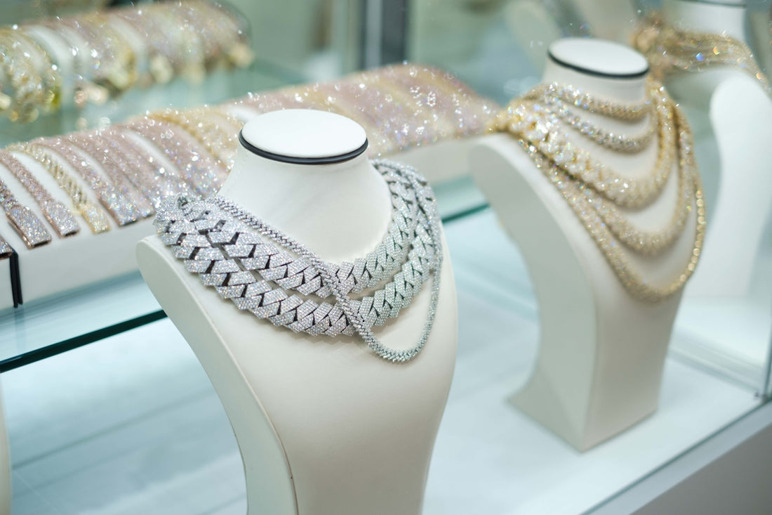 a group of jewelry on a table