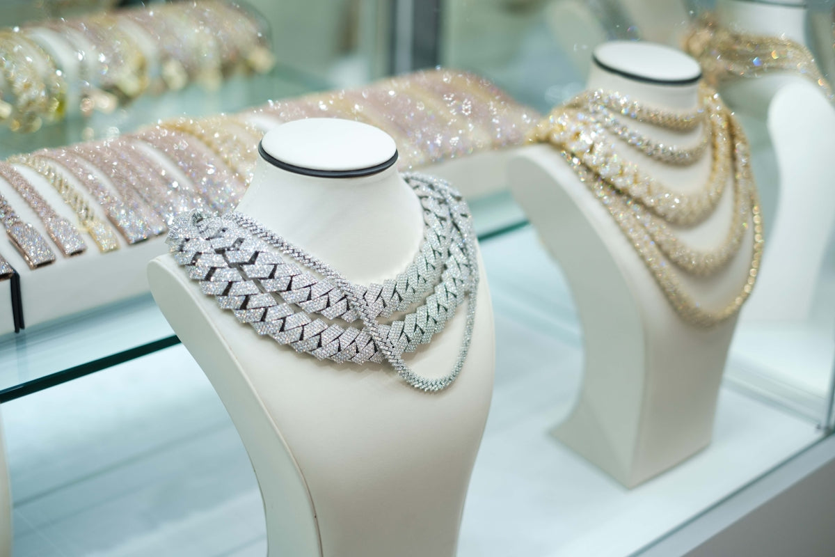 a group of jewelry on a table