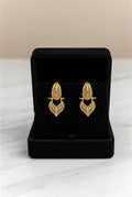 Gold Plated Leaf Drop Earrings – Lightweight Statement Party Wear Jewellery for Women