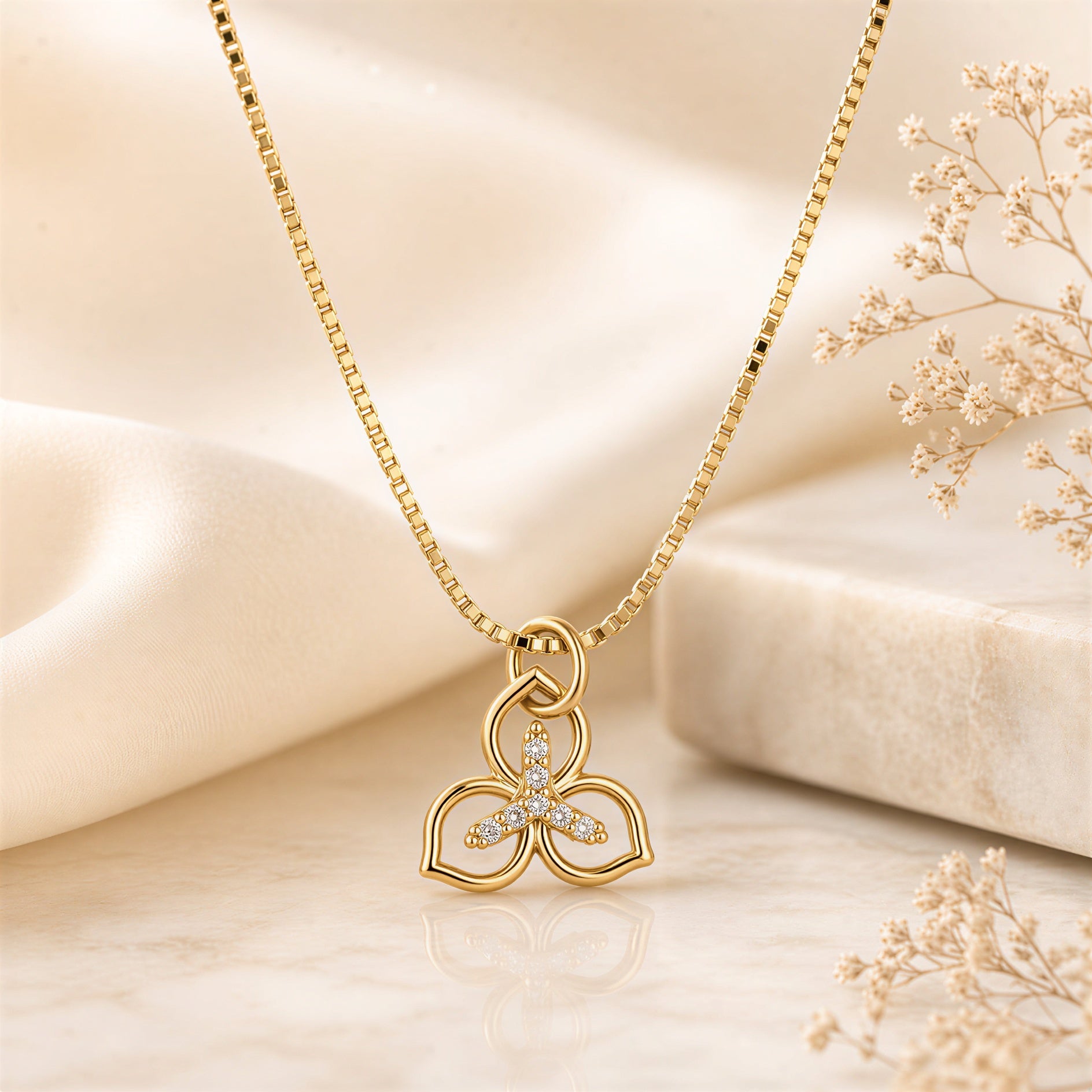 Anti Tarnish Floral Necklace for Women