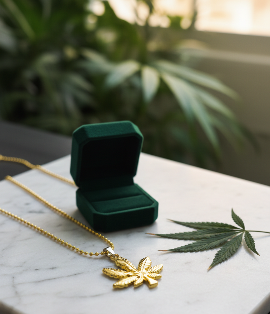 Premium Gold Plated Leaf Pendant Chain for Men & Women | Stylish Statement Necklace | Trendy Fashion Jewellery India