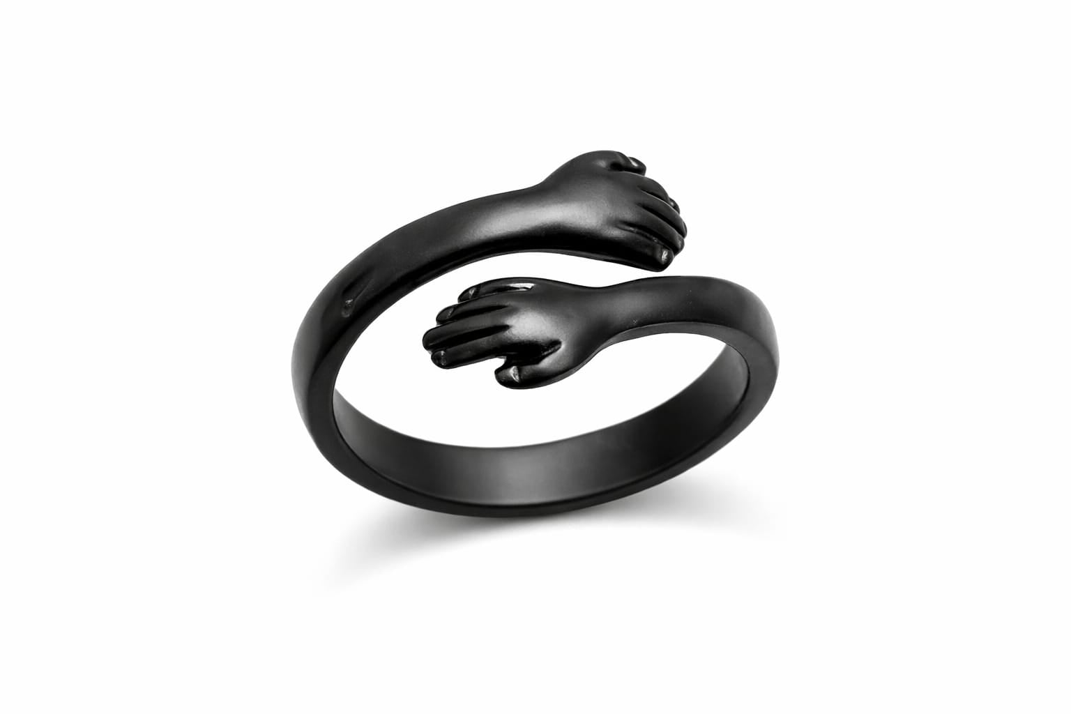 Black Owl Eye Ring Combo | Gothic Adjustable Finger Ring for Men & Women | Dark Style Statement Ring Set - VAYNORA JEWELS