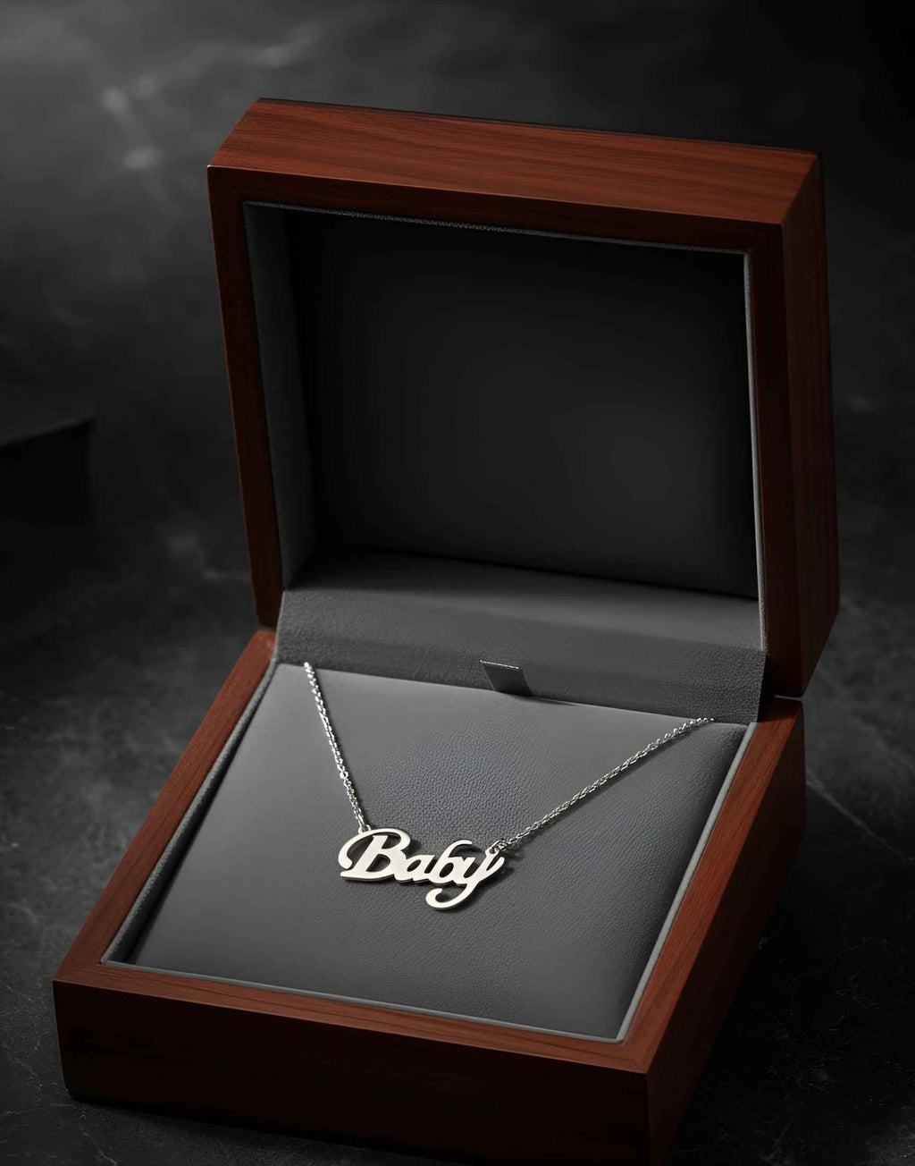 Silver Plated Baby Name Pendant Chain for Girls & Women | Stylish Name Necklace | Cute Fashion Jewellery | Birthday Gift for Her